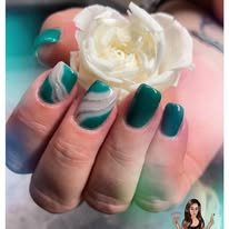 Pose gel — Vert marbré